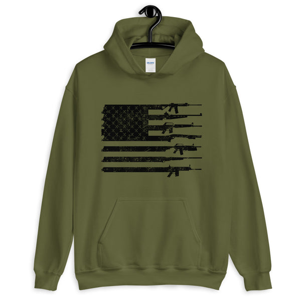 American Flag of Guns Hoodie