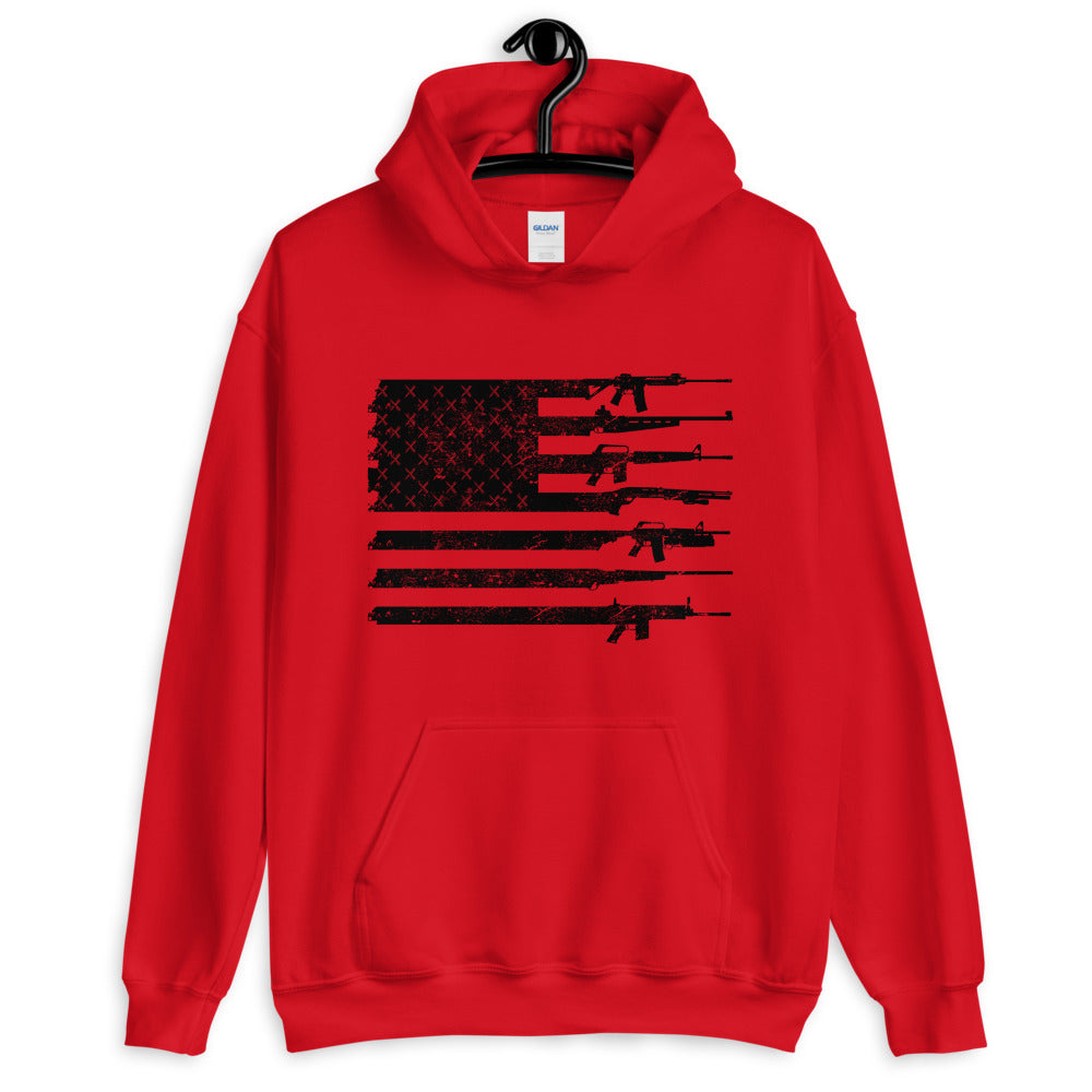 American Flag of Guns Hoodie