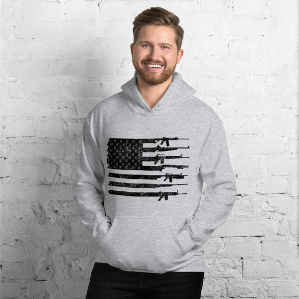 American Flag of Guns Hoodie