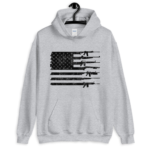 American Flag of Guns Hoodie