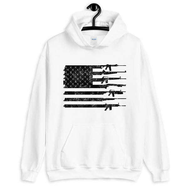 American Flag of Guns Hoodie